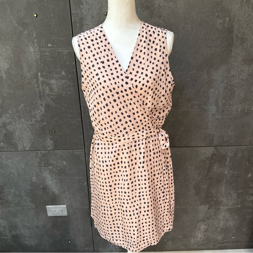 Amour Vert Cream and Black Patterned Mini Dress